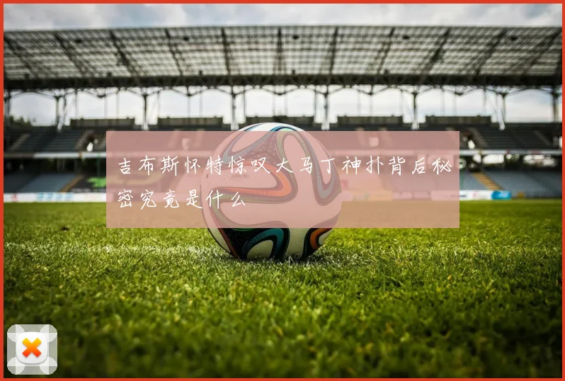 吉布斯怀特惊叹大马丁神扑背后秘密究竟是什么